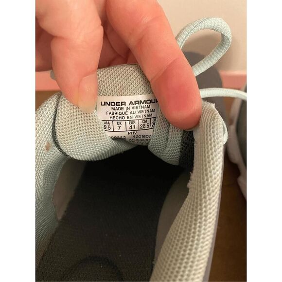 Under Armour 9.5 Micro G Assert 7 Running Shoes sneakers womens grey blue - Picture 6 of 7